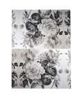 Floral Graphite Print Greeting Cards Half Fold for All Occasions in White Photo Paper 4x6 Inches, floral design