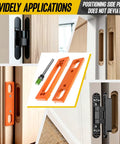 Hidden Door Hinge Jig 6 Inch Concealed Hinge Slotting Template for Precise Hinge Drilling and Accurate Door Installations Pro Grade ABS Durable Template for Craftsmanship and Efficient Assembly, orange ABS jig with cutter for concealed door hinge slots