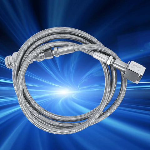 External Hose 1.5 M 60 Inch For Soda Setup With CGA320 Connection TR21 4 G1 2 Hose Adapter against blue background
