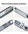 Multiple angles of 10 Pairs 22 Inch Soft Close Full Extension Drawer Slides With Ball Bearing Heavy Duty Cabinet Drawer Slides 100 Pound Capacity Plus Easy Install For Smooth Quiet Operation And Durable Metal Guide Rails