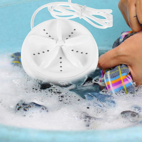 Travel Ready Compact Washing Machine Acts As A Laundry Game Changer By Delivering A Gentle Hand Feel Wash For Underwear Delicates And Light Fabrics Quick Spin Dry Keeps Road Trips Stress Free, portable washer in soapy water.