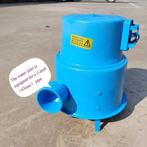 500W Portable Hydroelectric Generator 220V Water Turbine With Pure Copper Coil showing water inlet for 2-inch pipe
