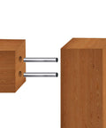Heavy Duty Bearing Steel Dowel Pins Set, 12.5mm Long By 2mm Diameter in wooden block for precise location and shelf support