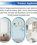 Built Tough Self Drilling Drywall Anchors With Screws Kit Includes 75 Black Wall Plugs And 75 Number 8 Sheet Rock Screws Plus One Drill Bit For Surefire Up To 75 Lb Mounting Work application in bathroom and kitchen.