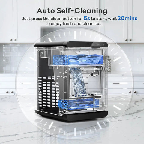 Quiet Nugget Ice Maker For Countertop With 44 Lb Daily Capacity, Rapid 15 Minute Ice Production, Self Cleaning in Kitchen