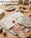 Beginner Embroidery Stitch Book With Fabric Pages, 32 Essential Stitches In Logical Progression For Adults, DIY Sewing Kit
