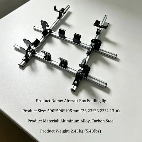 Slick Manual Carton Folder And Aircraft Box Folding Jig Engineered For Hassle Free Cardboard Creasing, aluminum alloy and carbon steel, 590mm size.