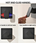 Ceiling Mount Rain Shower System With 10 Inch Square Head Matte Black Finish Rough-In Valve handle for hot and cold water control