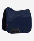 Anti Slip Dressage Saddle Pad With Soft Shell For Saddle Stability And Grip Breathable Wither Cut Navy One Size