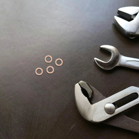 40 Pcs Copper Crush Washers Kit For Auto Oil Drain Plug And Hydraulic System 0.4 Inch Sealing Washers with tools