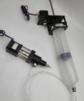 Solid Ceramic Clay Extruder Kit for Ender and CR10 3D Printers showing the paste feeder and motor assembly with tubing.