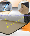 Heavy Duty Self Adhesive Aluminum Foil Insulation Roll with self-adhesive backing and kraft paper for easy installation.