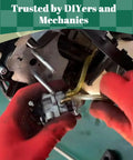 Person using Premium TPU Fuel Line Kit with Three Size Options for small engine repair