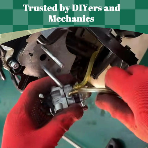 Person using Premium TPU Fuel Line Kit with Three Size Options for small engine repair
