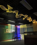 Dope LED Fiber Optic Mesh Light Kit For Ceiling And Tree Decor With Remote Control stretchable netting in a modern office