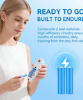 Digital Peak Flow Meter For Home Use With Clear Digital Readout FEV1 And PEF Respiratory Monitor For No Fuss Easy Asthma And COPD Checks Quick Accurate Readings And User Friendly For Everyday Use, with 2 AAA batteries