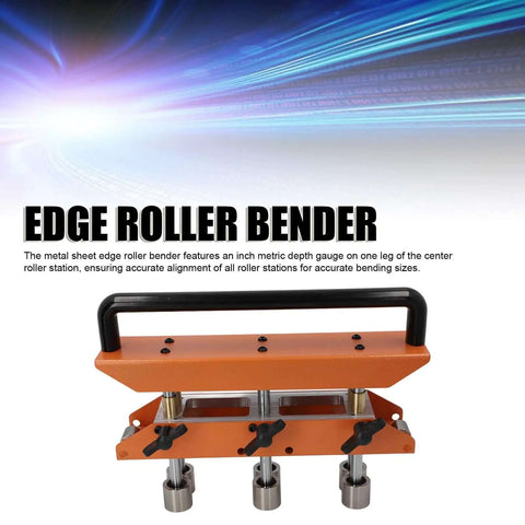 Three Station Roller 0 To 90 Degree Large Radius Sheet Roller Bender For Aluminum Standing Seam Roofing Tools with easy grip handle