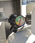 Propane Tank Gauge With Three Color Coded Level Indicators For 5 To 40 Lb Tanks QCC1 Type1 Connection Compatible For Grills Campers RVs And Outdoor BBQ Grilling on propane tank