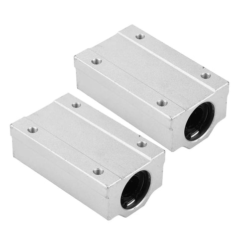 Top Notch Linear Motion Ball Slide For High Speed And Low Noise Bearing Block Made From Durable Aluminum Alloy Precision Rail For Smoother Machine Movement In Your Electronic Gear Setup Now! shown in silver, featuring two bearing blocks.