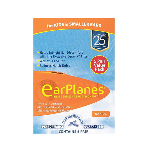 Kids Ear Plugs Small Size 5 Pack For Air Travel Keeps Ears Comfortable And Pain Free On Takeoff And Landing With Kid Friendly Design For Small Ears
