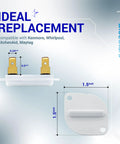 Dryer Thermal Fuse 3390719 compatible with Whirlpool and Kenmore dryers, shown with measurements and top view.