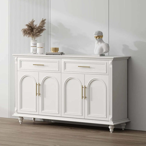White dresser with 15 Pack 3 Inch Champagne Bronze Cabinet Handles For Kitchen Cabinets, Drawer Pulls And Dresser Drawers With Classic Round Tube Design, Durable Stainless Steel Hardware, Easy Install, Low Maintenance, Soft Shine Finish.