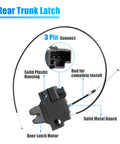 Rear Trunk Latch Lock Actuator Motor 64600-53060 for Lexus IS F IS250 IS350 2006-2013 with cable rod and 3 pin connector
