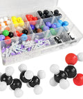 Hands On Organic Chemistry Model Kit For Learning And Exploration, 444 Piece Molecular Kit, color-coded atoms in clear box