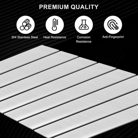 304 stainless steel strips, 12 in x 1 in x 0.022 in, 2-pack shim plates for DIY crafts