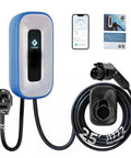 Level 2 EV Charger 50 Amp 240V Charge Station For Indoor And Outdoor Use, Beefy 25 Ft Cable, WiFi App RFID Bluetooth Enabled