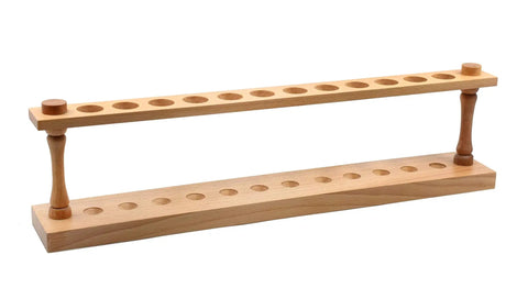 Sturdy Wooden Test Tube Rack Holds 12 Tubes Up To 22mm Diameter Perfect Lab Organizer For Test Tubes Crocheting Hooks And Spices