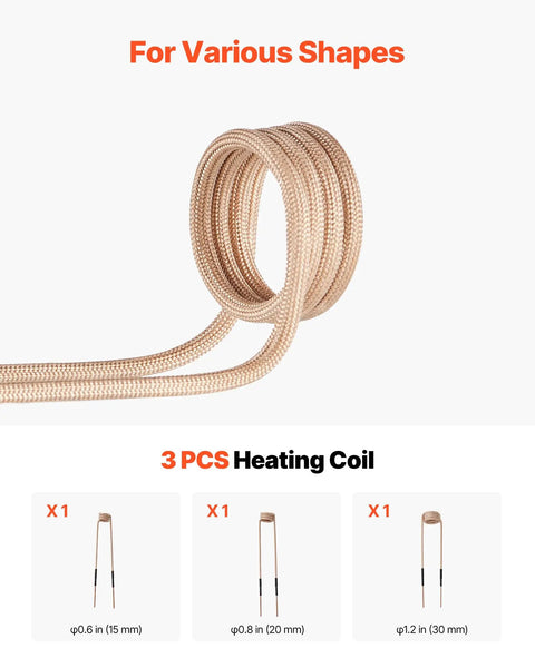 Heavy Duty Magnetic Induction Heater Kit Brings Total No Sweat Rusty Bolt Removal Featuring Three Precision Coils for lightning fast nut extraction. 3 coils shown for various shapes.