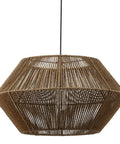 Malay 1-Light Pendant Light With Natural Twine Shade And Black Hanging Cord, 220 Lumen Boho Hygge Vibe Fixture