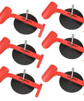 Six Pack Suction Cup Clamps For Windshield Repair And Gluing Convertible Glass Panels ABS Rubber Construction Secure Trims
