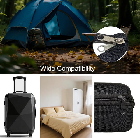 254 Piece Zipper Repair Kit With Case Universal Zipper Replacement Kit for tents, luggage, bed covers, and outdoor gear.