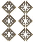 Antique Zinc Alloy Corner Protectors For Wooden Tables And Frames, Old School Vintage Decorative Edge Guards in 12 Pack