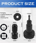 Clean Sweep Rust Removal 5 Piece Wheel Hub Cleaning Kit With 3 Grinding Discs And Polish Pads Designed For Half Inch Drills Sedan Coupe And Pickup Trucks product size details and measurements