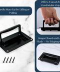 Trap Door Pull Handle Recessed Floor Hatch Flush Door Handle for Access Panels Tool Boxes Cabinets and Drawers 1 Pack