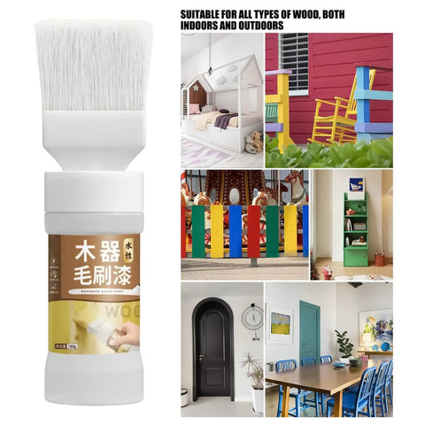 Quick Restoration Wood Paint for Cabinets and Furniture, 180g, Scratch Fix with brush, suitable for various wood surfaces
