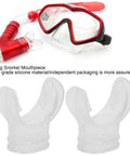Transparent Silicone Regulator Mouthpiece Replacement Kit For Scuba Snorkel Gear 35mm Breathing Tube with snorkel and mask