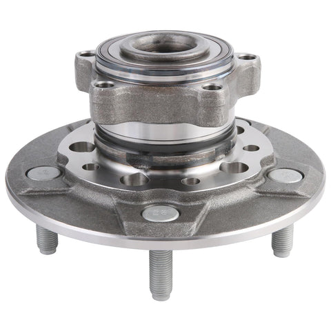 Front view of a Front Wheel Bearing And Hub Assembly Direct Fit For Ford Transit 150 250 350 And 350 HD 2015 Through 2018 Durable Replacement