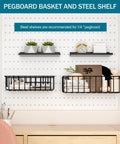 Pegboard Organizer Kit With Bins, Transparent Cups, Wire Baskets, Paper Towel Holder And Hooks, 42 Piece Pegboard Accessories Set