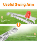1.5 Inch Farm Irrigation Sprinkler For Large Areas, 360 Degree Adjustable Lawn Spray Gun arm and nozzle detail