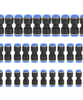 Get Your Hands On These 30 Pieces Of Quick Connect Air Hose Fittings Straight Up For 1/4 Inch And Bigger Tubes Made To Fit Perfectly Without Leaks Or Hassle In Your Shop, 30 black push-in fittings