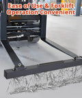 60 Inch Hanging Magnetic Sweeper With 140 Lbs Lifting Capacity Heavy Duty Nail Magnet Tool attached to forklift in use