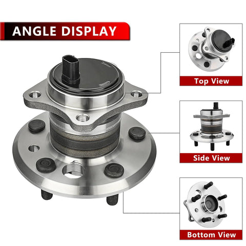 Rear Wheel Hub Bearing Assembly Pair For Toyota Avalon 2005-2012, Camry 2002-2011, ES300 2002-2003, OE fit angle views