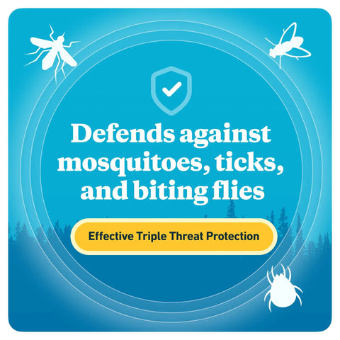 Text highlighting Picaridin Insect Repellent Spray 20 Percent as protection against mosquitoes, ticks, and biting flies.