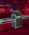 Heavy Duty 14U PA DJ Rack Mobile Audio Cabinet with Dual Side Left And Right Panels in a studio setup