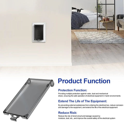 Slick Smoky Clear View Electrical Outlet Box Covers Type 3r Wet Location Enclosure 4 Pack on a wall, heavy duty, weatherproof design.