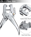 Eyelet Pliers Kit 3 16th Inch 5mm With 100 Grommets For Leather Fabric Belts Shoes And Clothes Repair Easy To Use Eyelet Tool Set